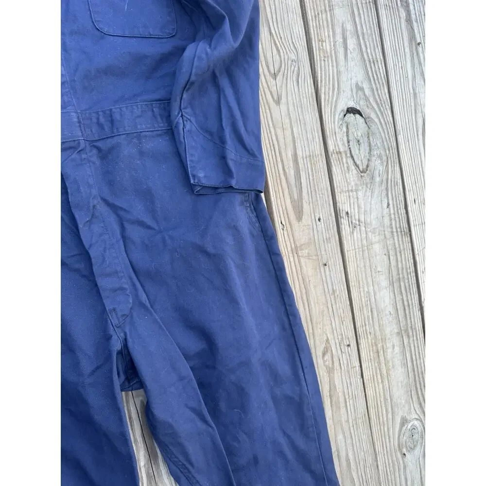 Rivian Red Kap Mechanic Coveralls Navy Blue Work Uniform 48RG 100% Cotton